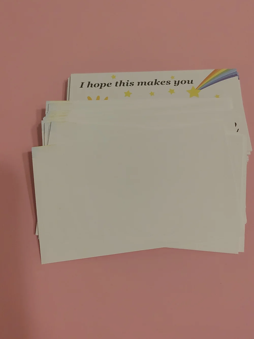 50 Smile Small Business Cards with Stickers